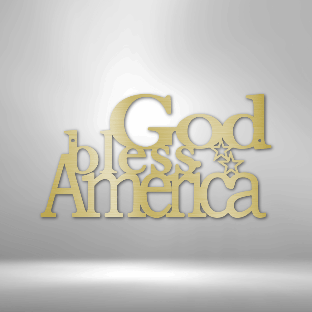 God Bless America - Steel Sign, Faith in America Metal Sign
