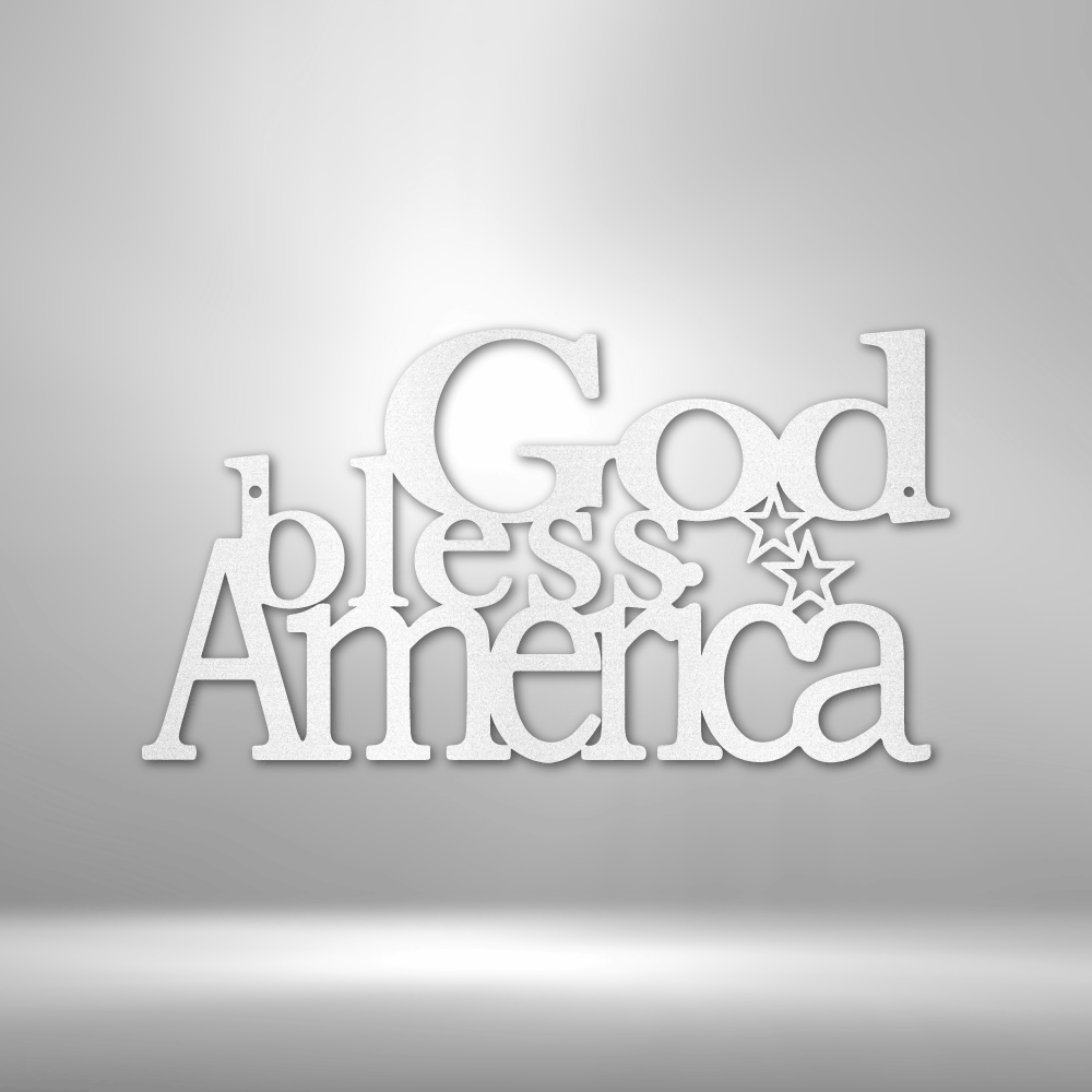 God Bless America - Steel Sign, Faith in America Metal Sign