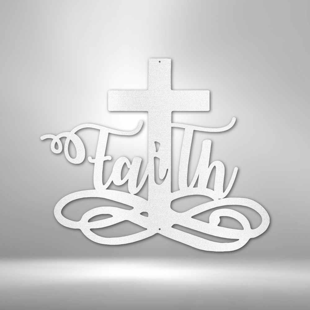 Faith Wall Art | Religious Gifts | Christian Gifts, Faith Cross - Steel Sign