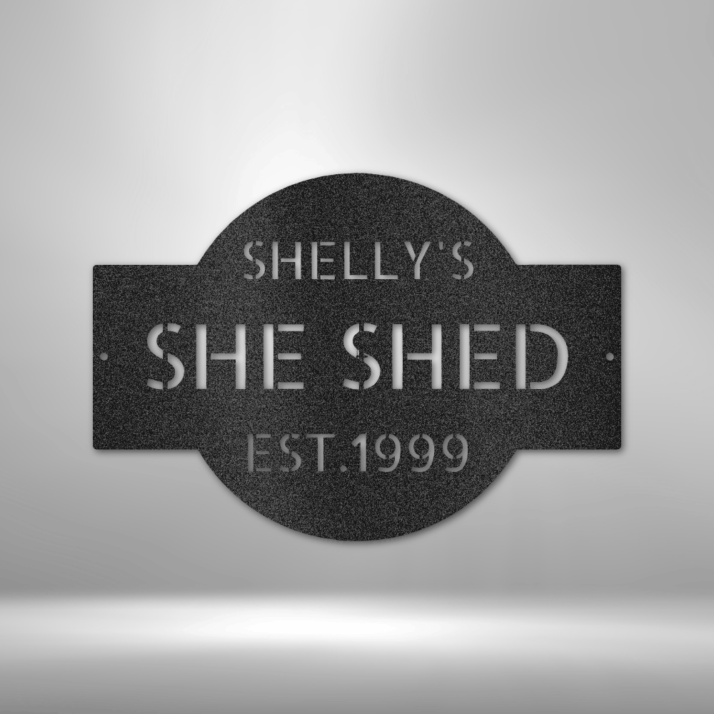 Personalized She Shed Sign, Est Sign, Custom She Shed Gift Idea, She Shed Wall Decor, Gift for Wife