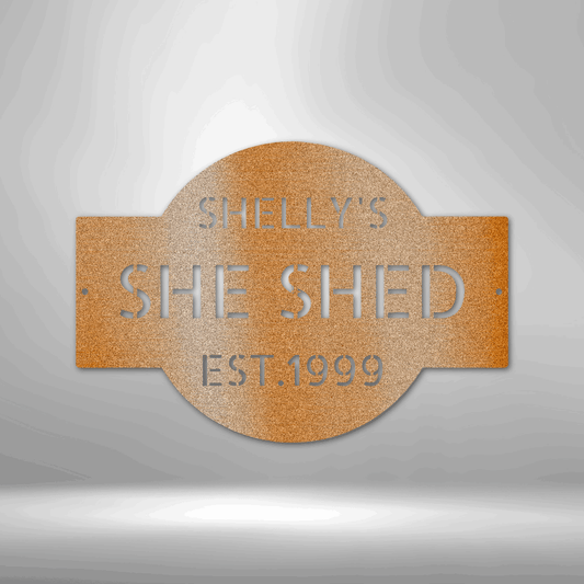 Personalized She Shed Sign, Est Sign, Custom She Shed Gift Idea, She Shed Wall Decor, Gift for Wife