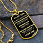 To My Son Dog Tag From Dad, Gift For My Son