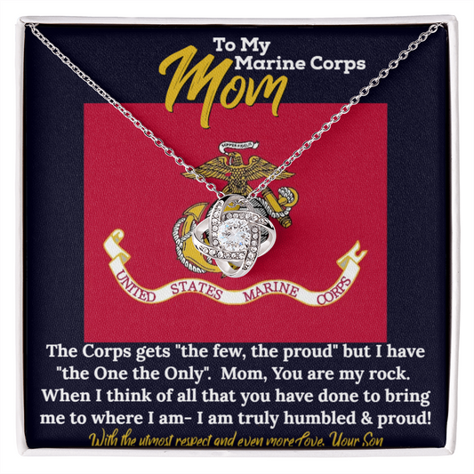 To My Marine Corps Mom| Love KNot Necklace