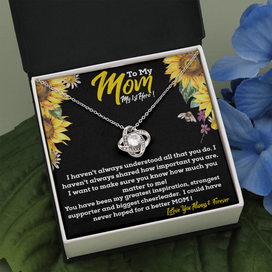 Mom, My 1st hero| Mothers day necklace for your mom,message gift to mom for mothers day, gift for birthday